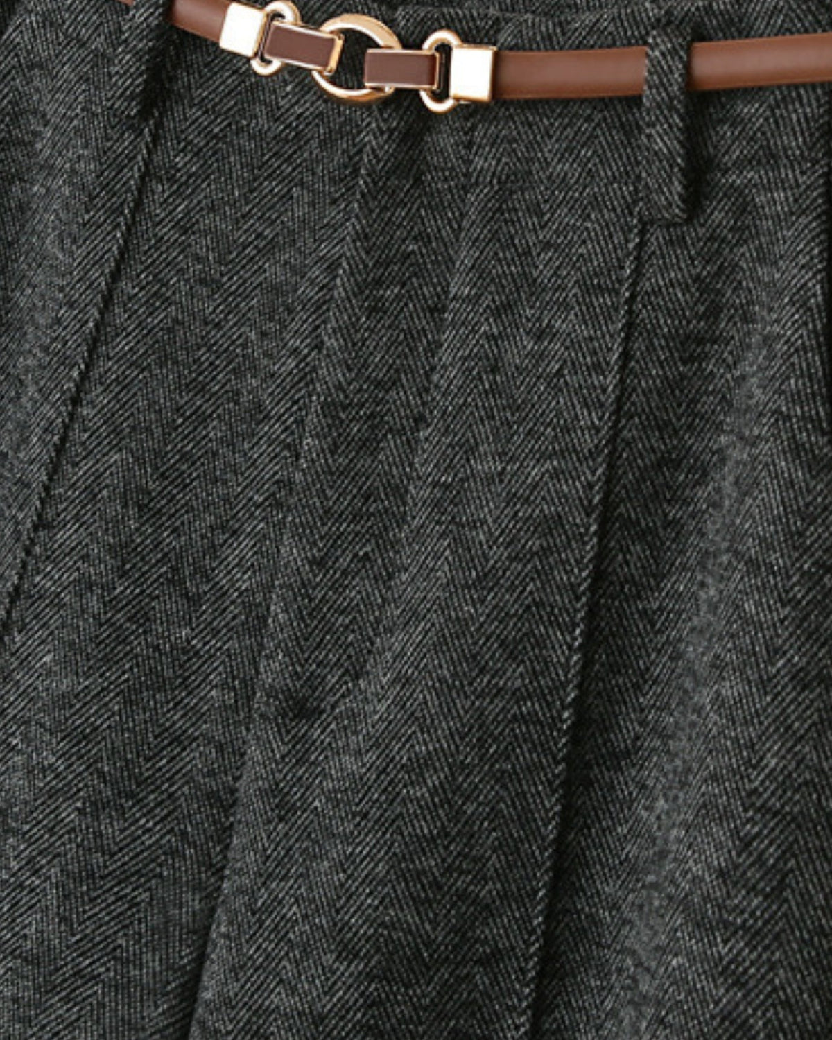 Heavyweight Wool and Cotton Blend Straight Leg Trousers – view 10