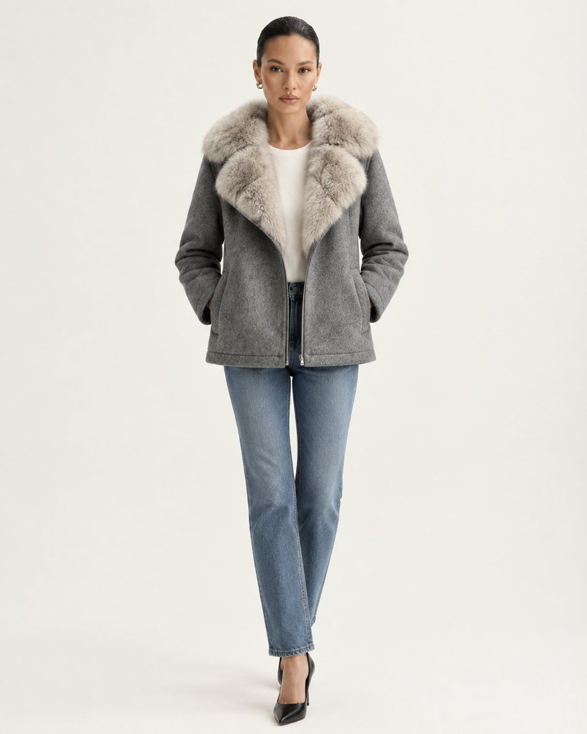 Lina Mid-Length Shearling Coat – view 11
