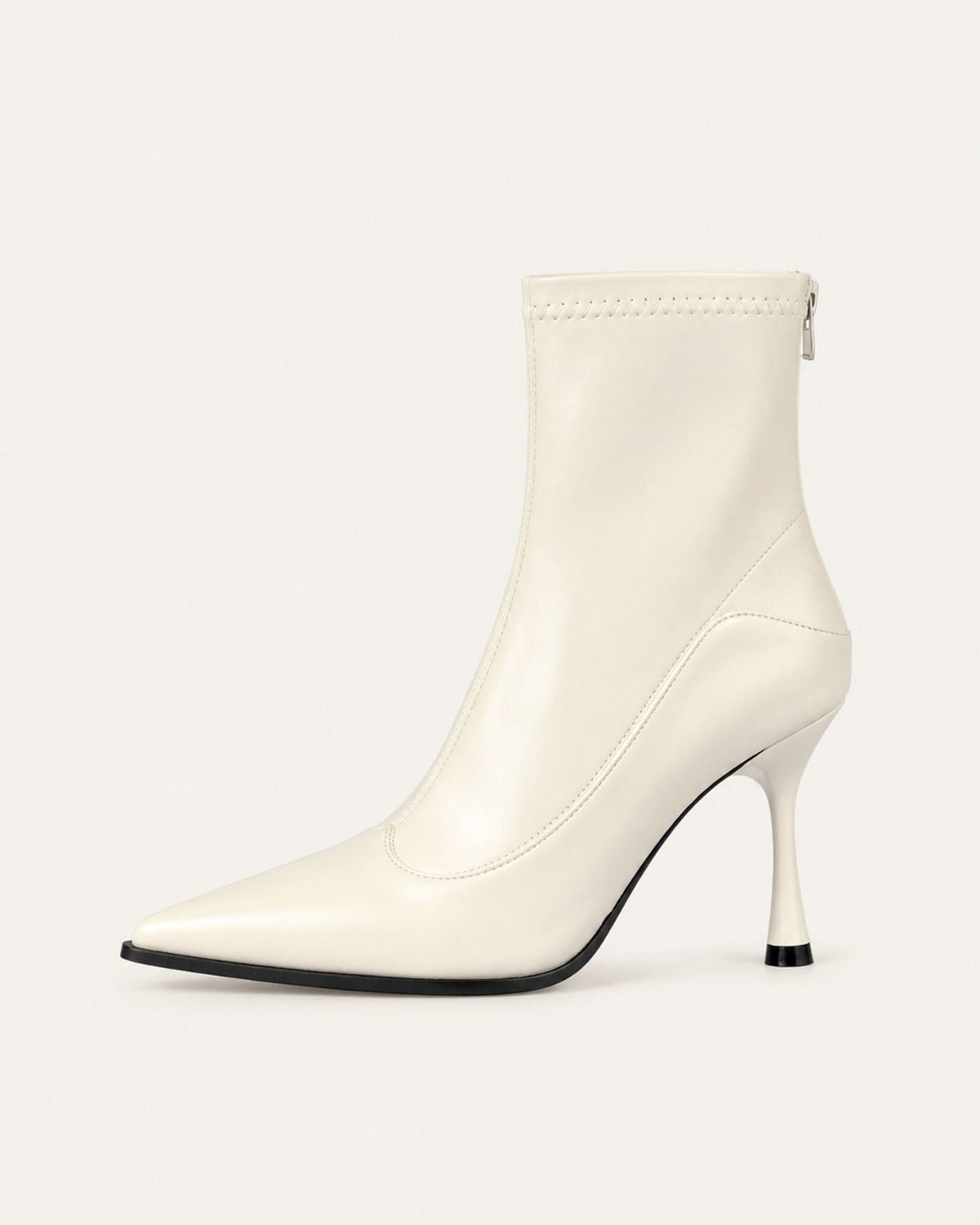 Cindy Pointed Toe PU Leather Stiletto Ankle Boots – view 5