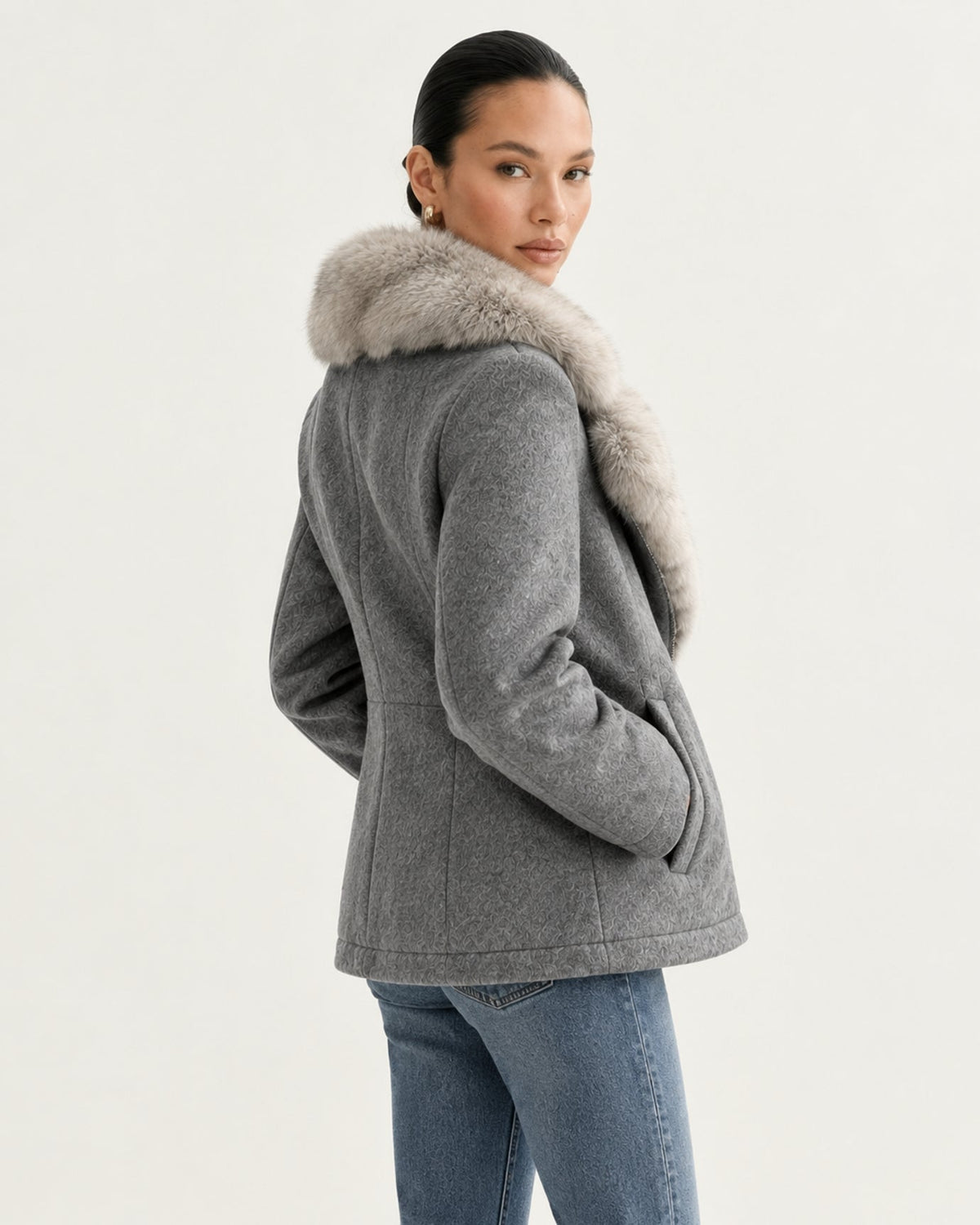 Lina Mid-Length Shearling Coat – view 12