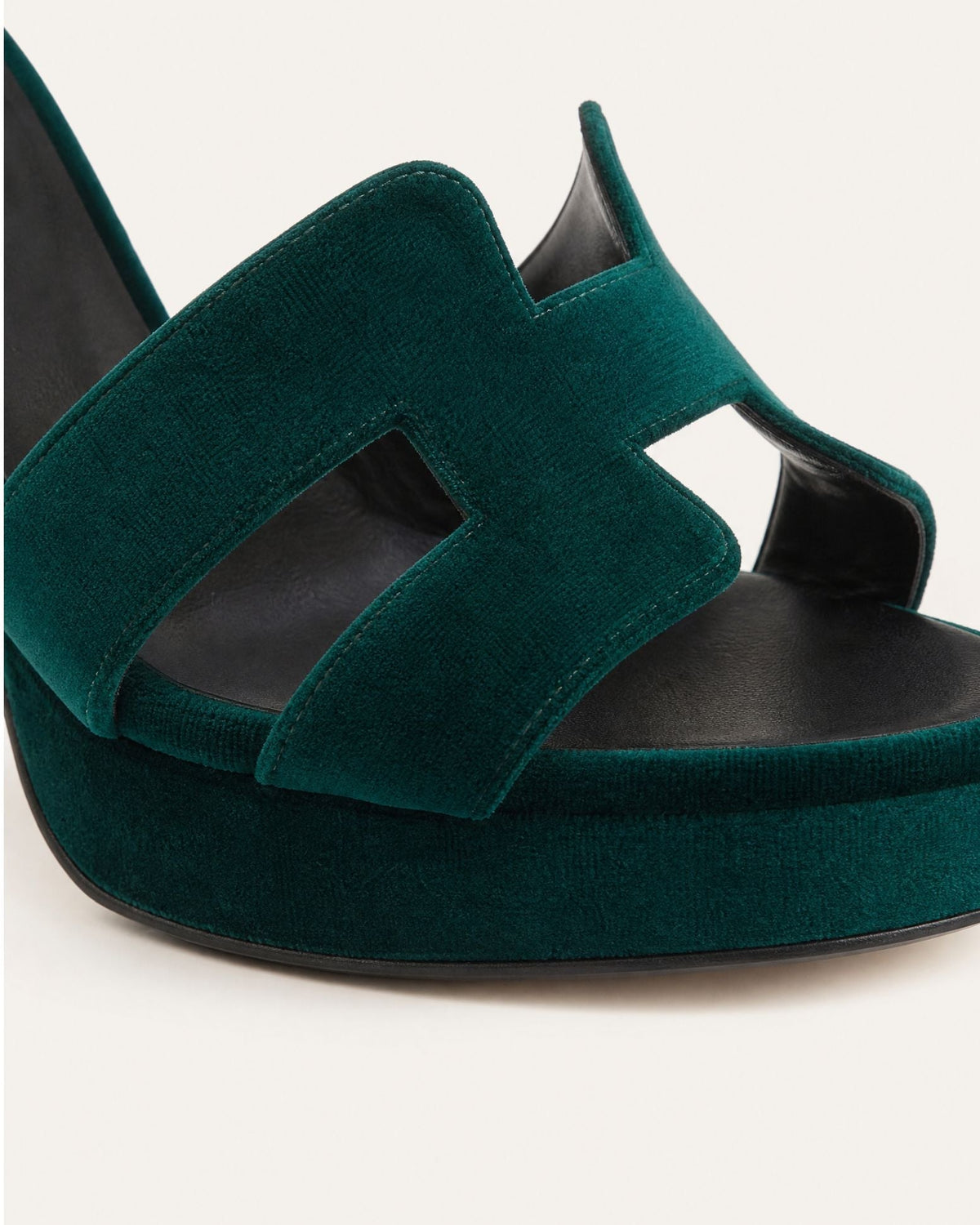 H-Band Suede Platform Block Heel Sandals with Rounded Toe – view 12