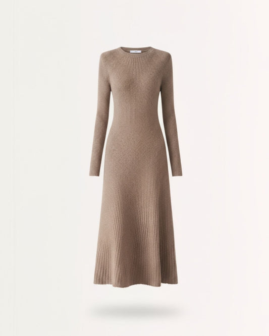 Old Money Style Wool Dress with Classic Silhouette