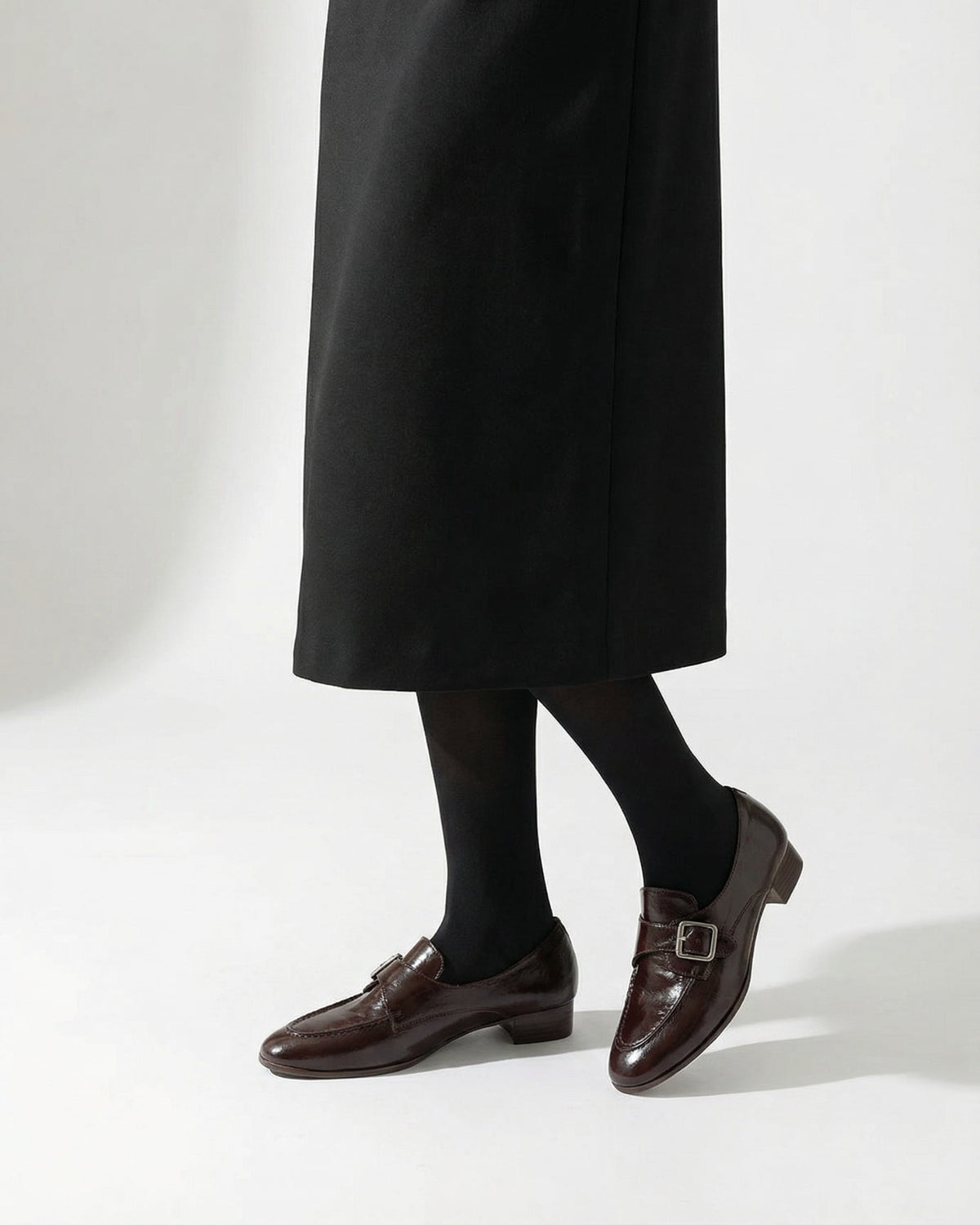 Heritage-Inspired Cowskin Leather Loafers with 3cm Heel