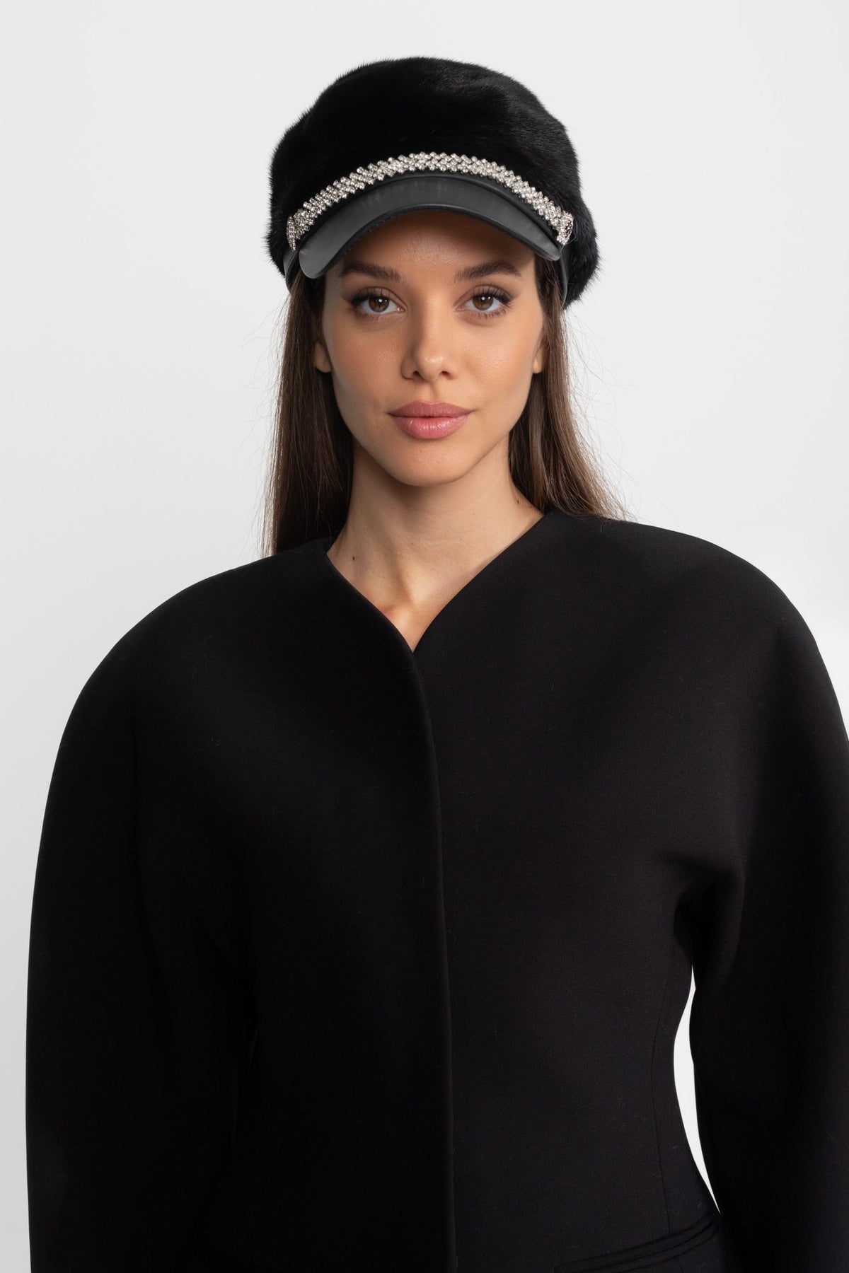 Collarless Minimalist Tailored Blazer with Single Closure – Black – view 4