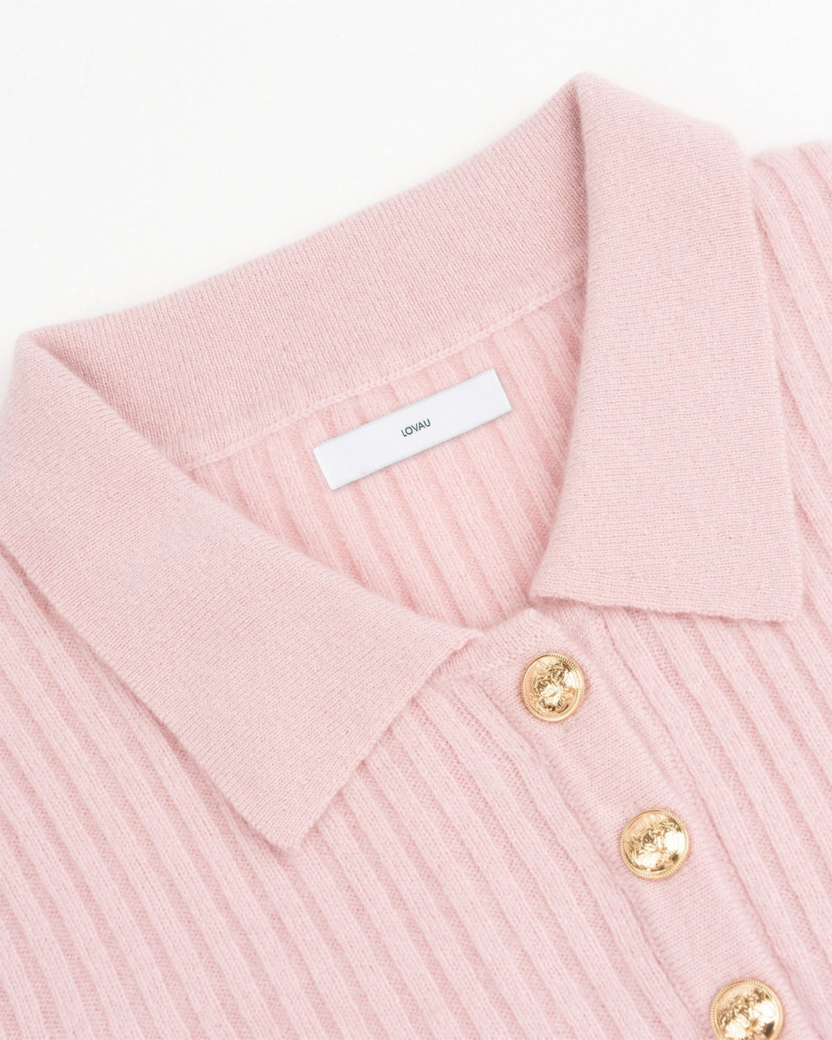 Soft Lightweight Pure Cashmere Polo Collar Top – view 11