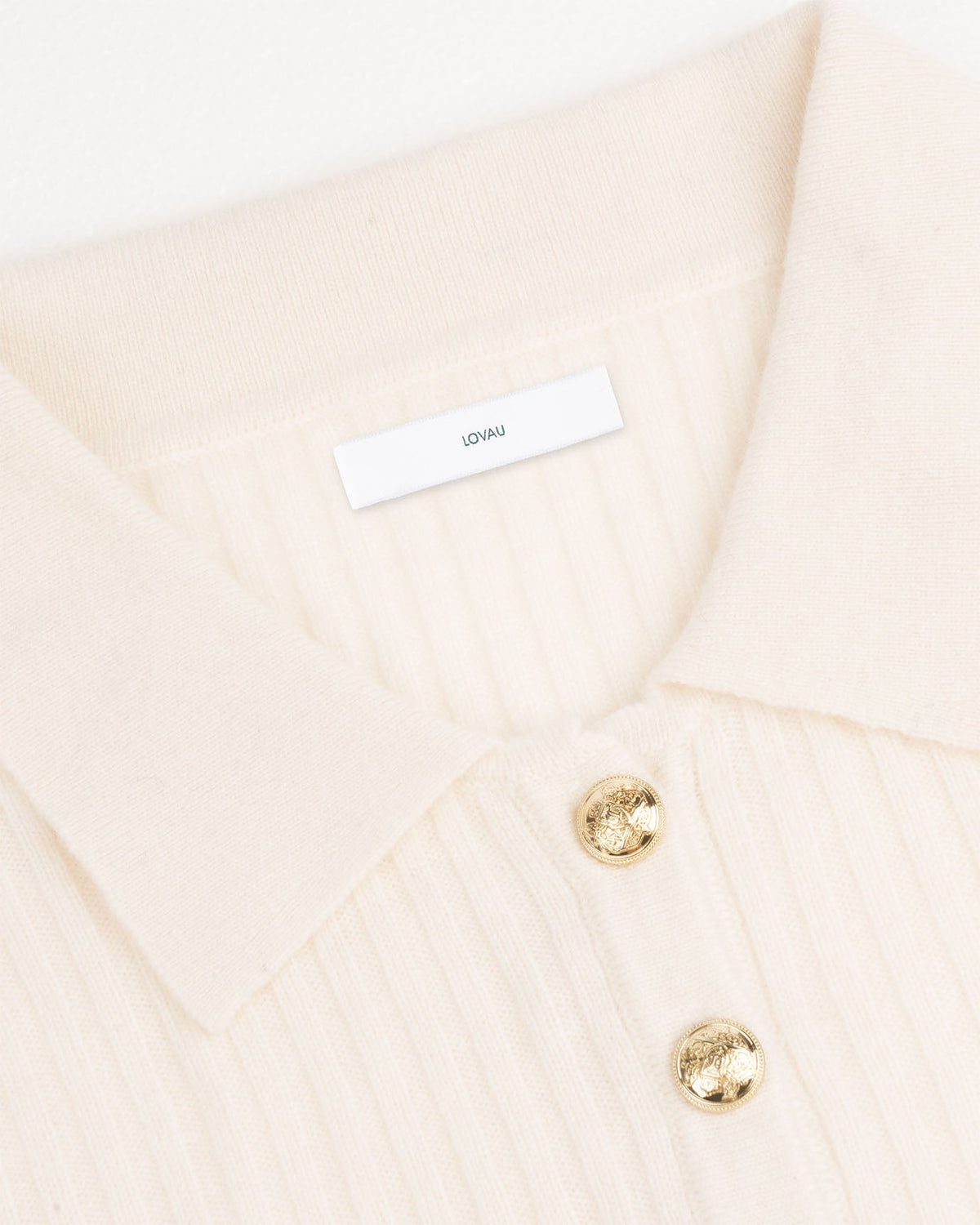 Soft Lightweight Pure Cashmere Polo Collar Top – view 5