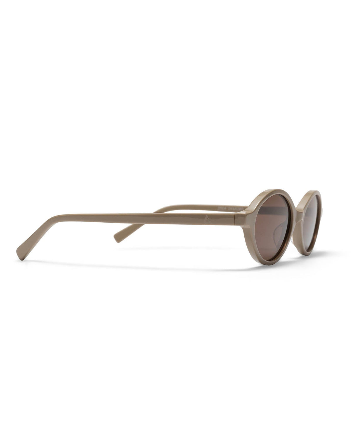 Oval Acetate Frame Sunglasses with UV Protection – Brown Taupe – view 4