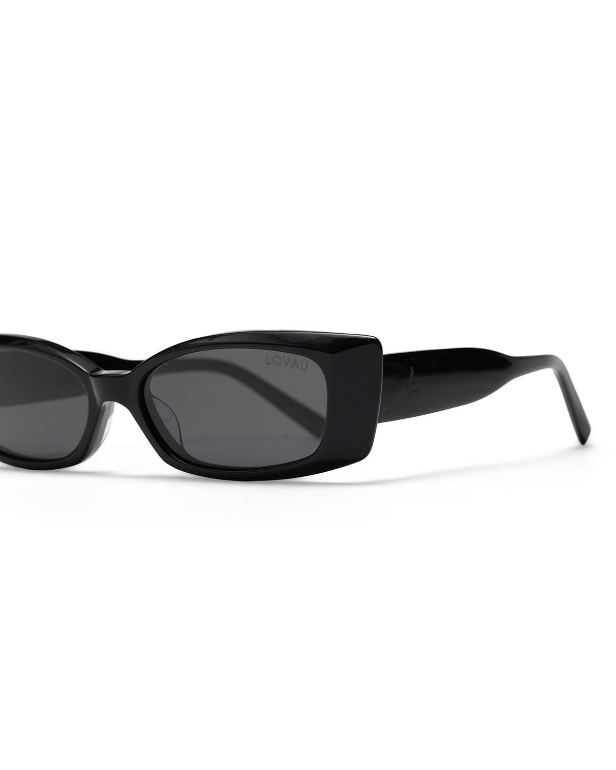 90s Acetate Polarised Sunglasses with Dark Tinted Lenses – Black/Grey – view 3