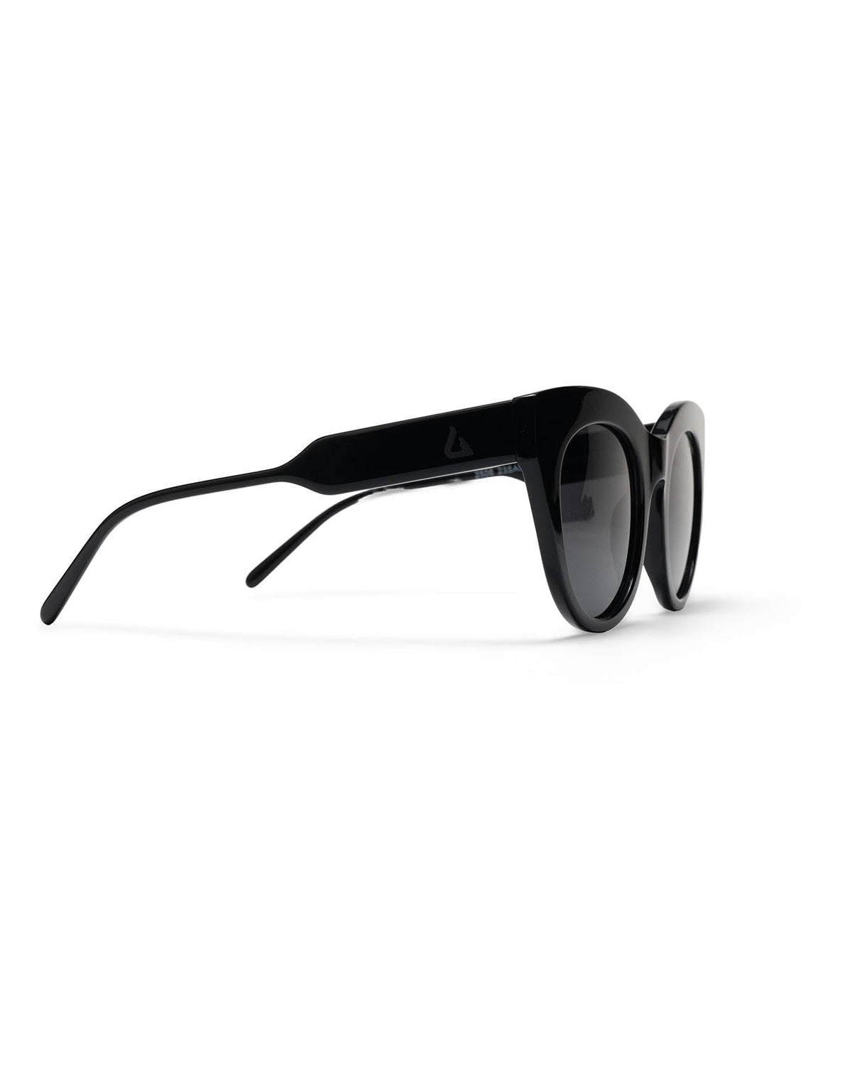 Cat Eye Acetate Polarised Sunglasses with Smoke Tint Lenses – Black – view 4