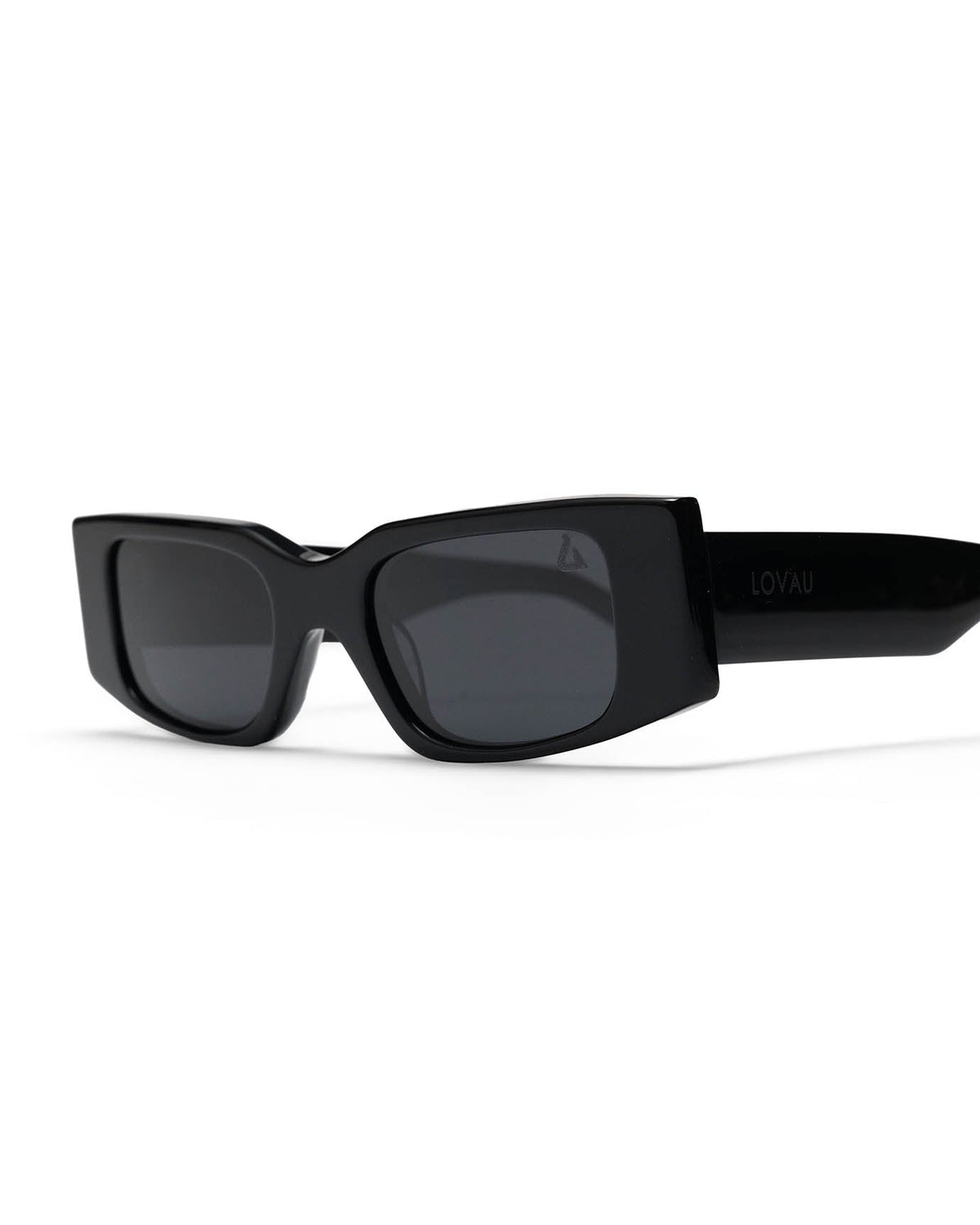 Vintage-Inspired Acetate Polarised Sunglasses – Black/Grey – view 3