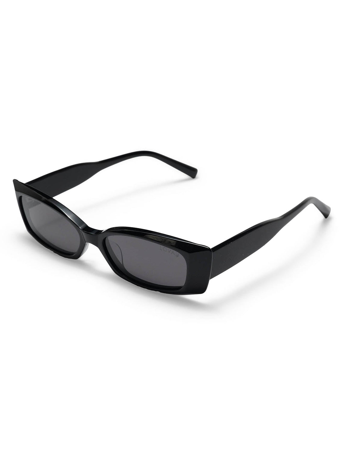 90s Acetate Polarised Sunglasses with Dark Tinted Lenses – Black/Grey – view 2