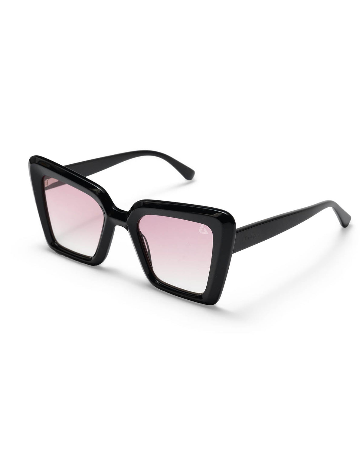 Cat Eye Acetate Polarised Sunglasses with Gradient Lenses – Black/Pink – view 2