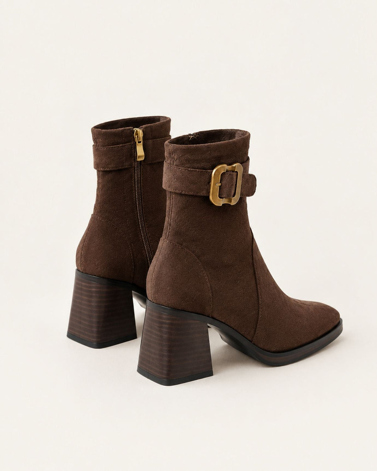 Square Toe Cowhide Suede Ankle Boots with 7cm Heel – view 8