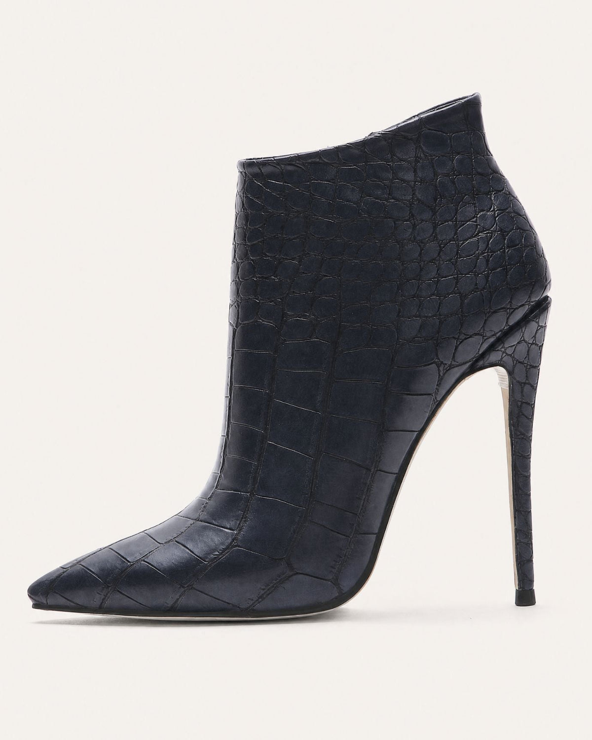 Pointed-Toe Stiletto Ankle Boots with Side Zip and 12cm Heel – view 29