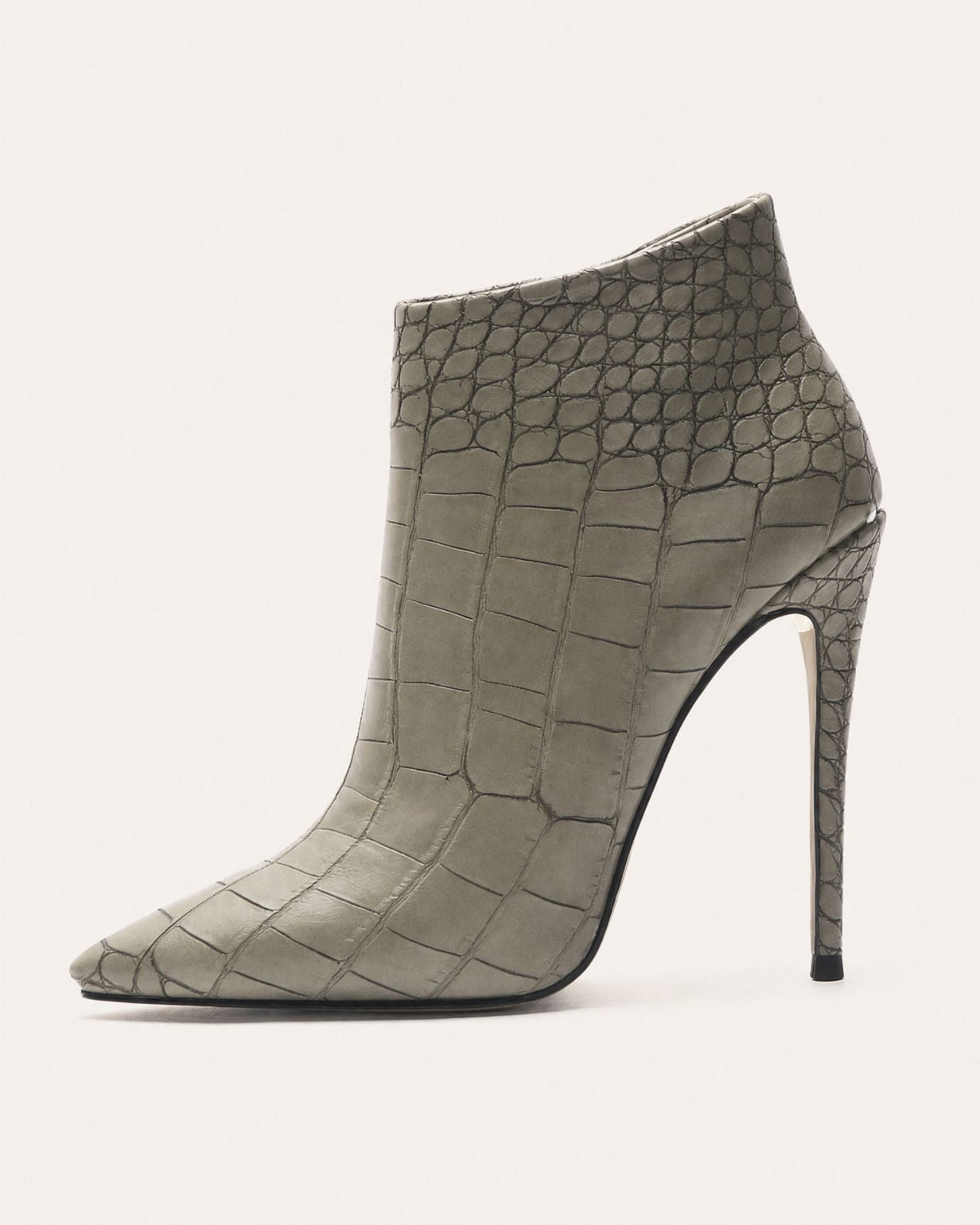 Pointed-Toe Stiletto Ankle Boots with Side Zip and 12cm Heel – view 21