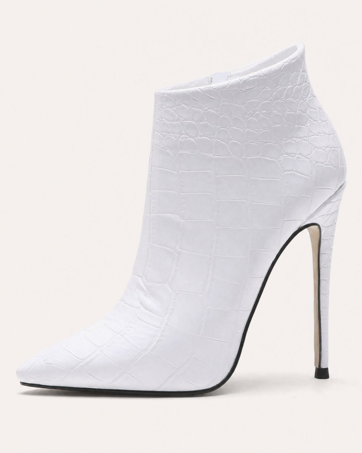 Pointed-Toe Stiletto Ankle Boots with Side Zip and 12cm Heel – view 9