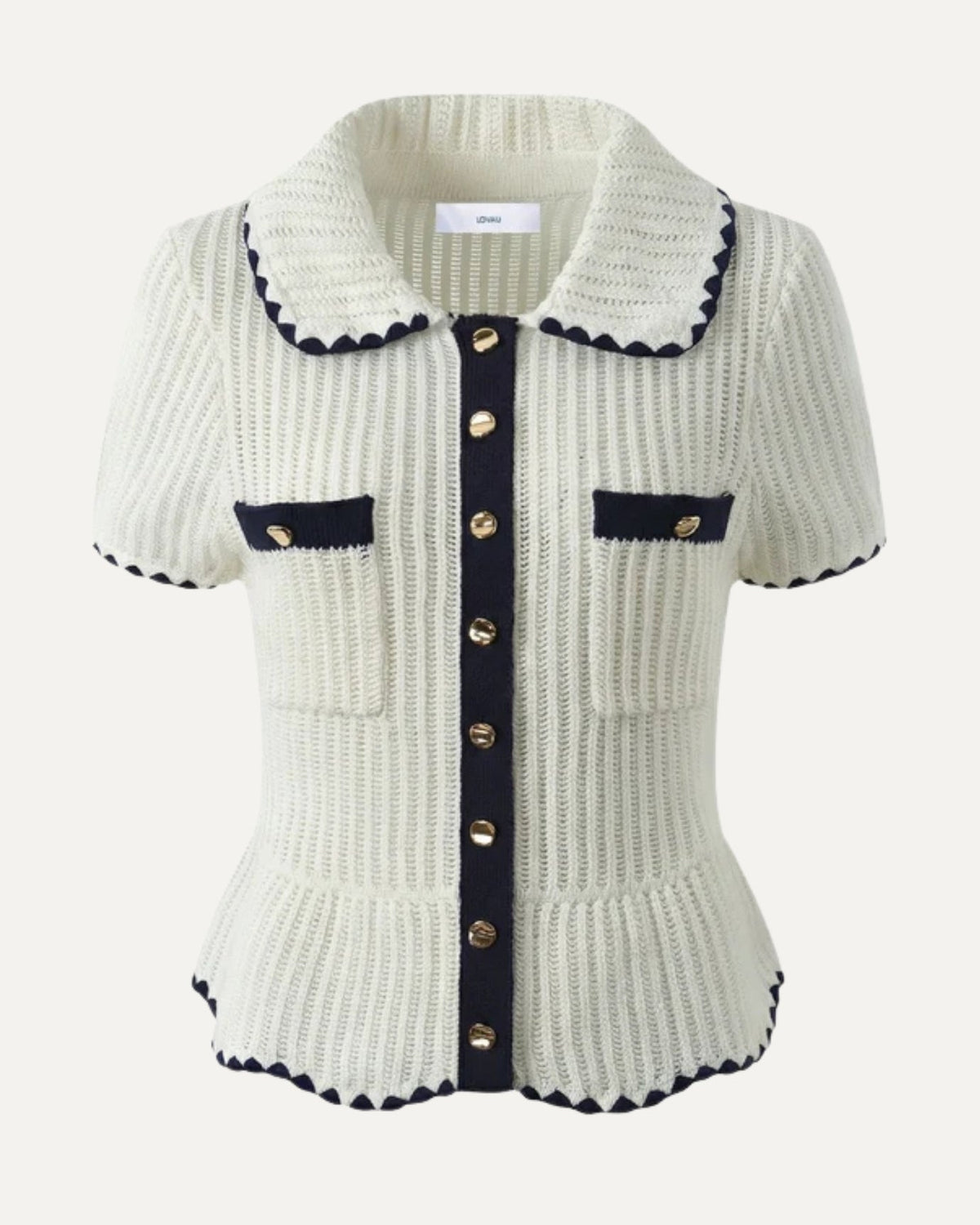 Slim Fit Short Sleeve Stretch Viscose Knit Top – White