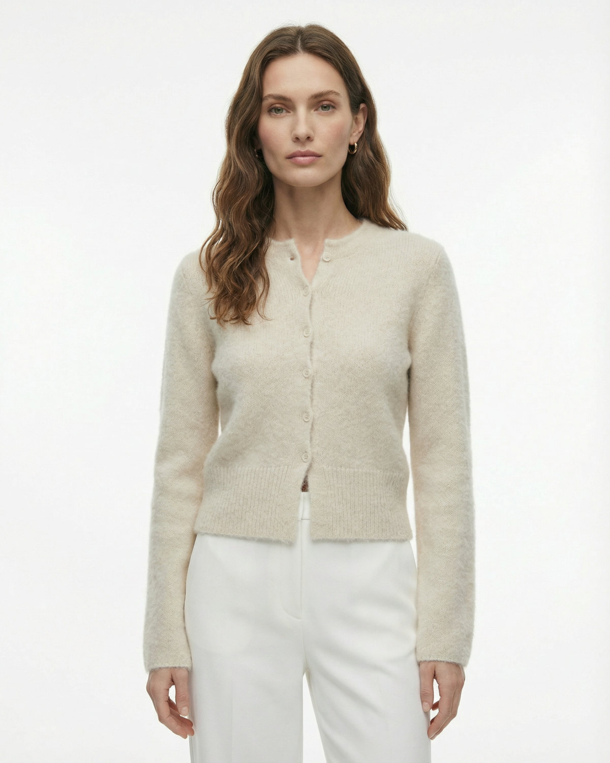 Soft Alpaca Sweater Cardigan with Reinforced Seams – view 7