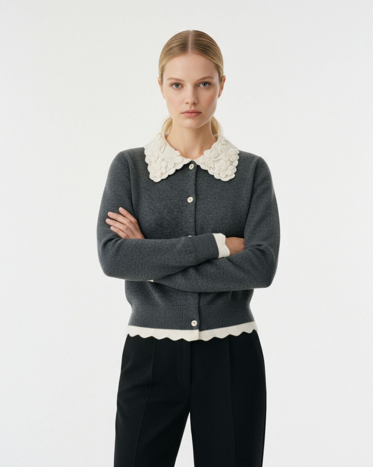 Relaxed Fit Pure Cashmere Cardigan Coat for Layering – view 2