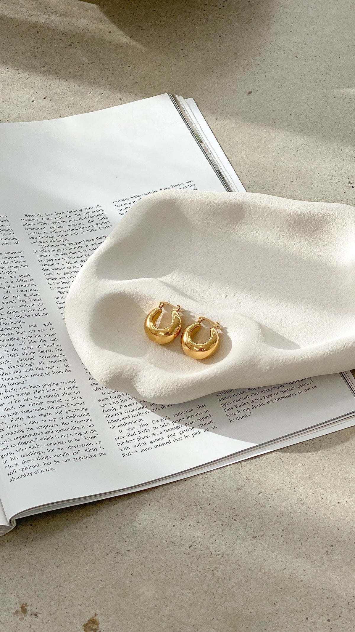 Forte Chunky Hinged Hoop Earrings – Gold Plated