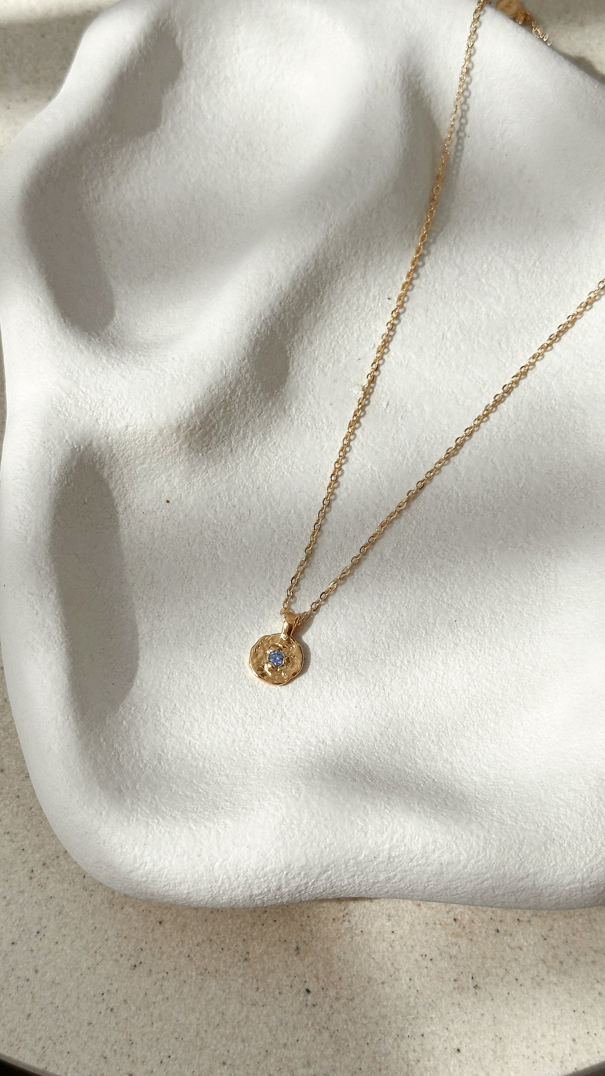 September Birthstone 18K Gold-Plated Chain Necklace – Sapphire – view 1