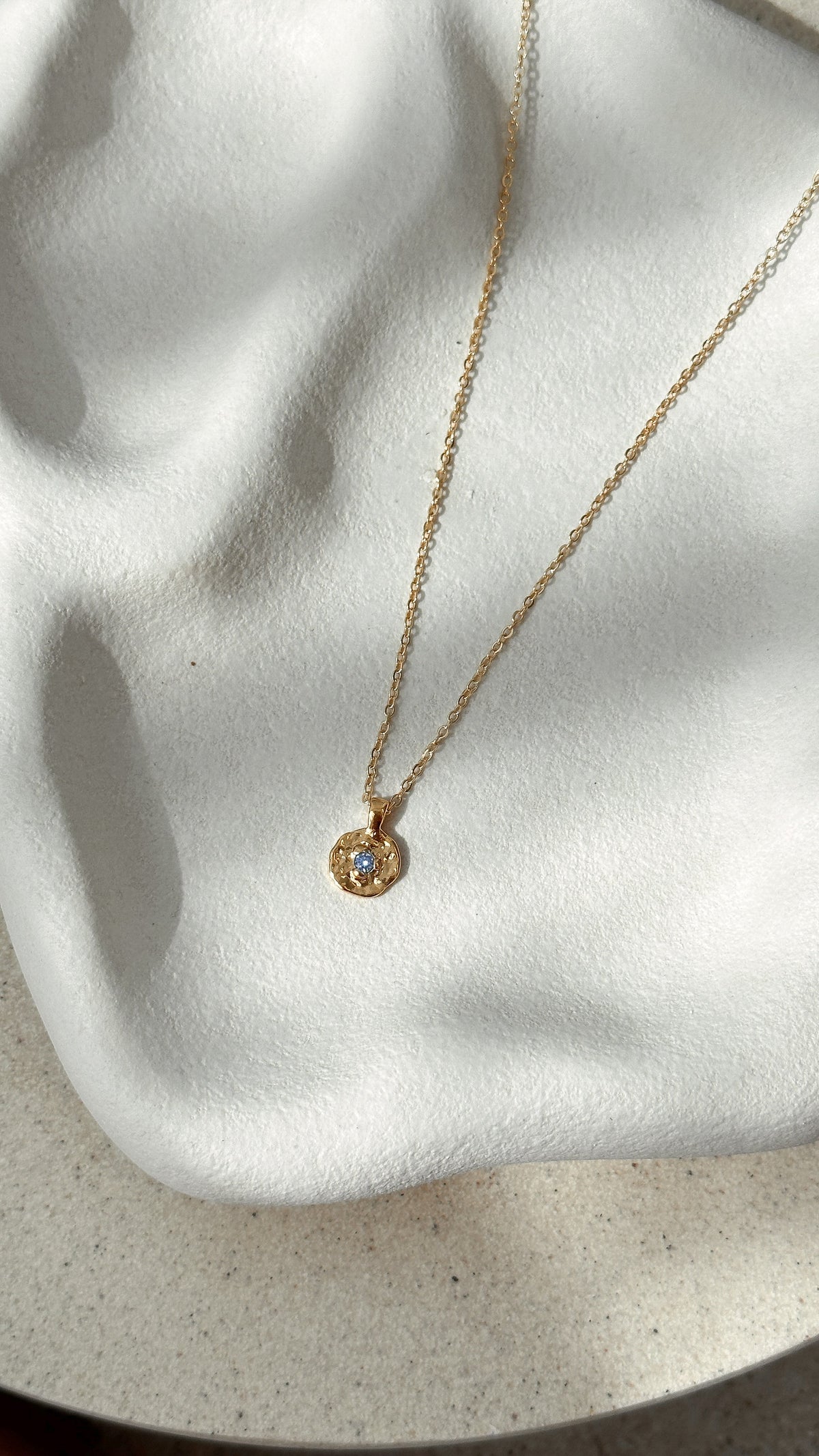 September Birthstone 18K Gold-Plated Chain Necklace – Sapphire – view 4