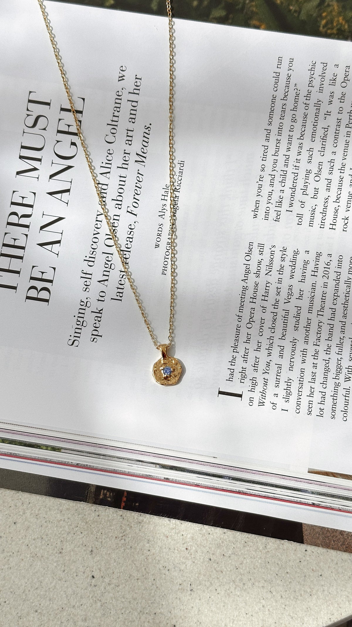 September Birthstone 18K Gold-Plated Chain Necklace – Sapphire – view 5