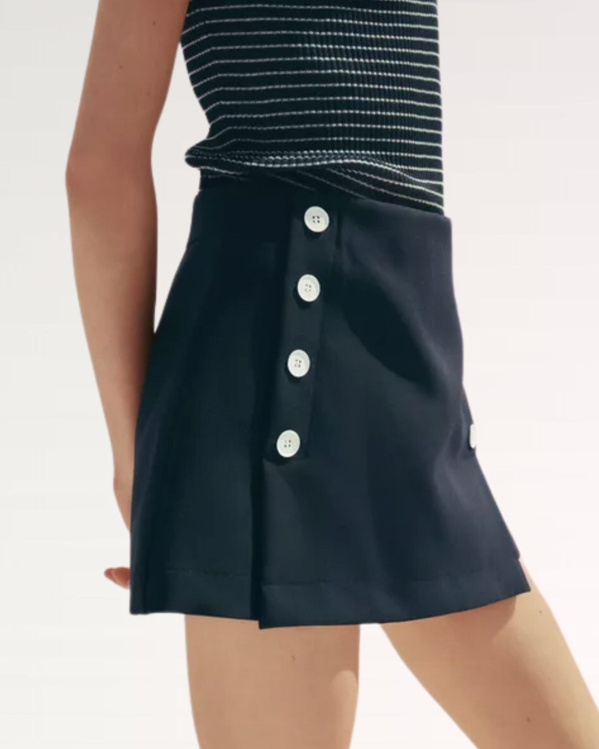 Milano High Waisted Midi Skirt with Clean Tailored Lines – view 2