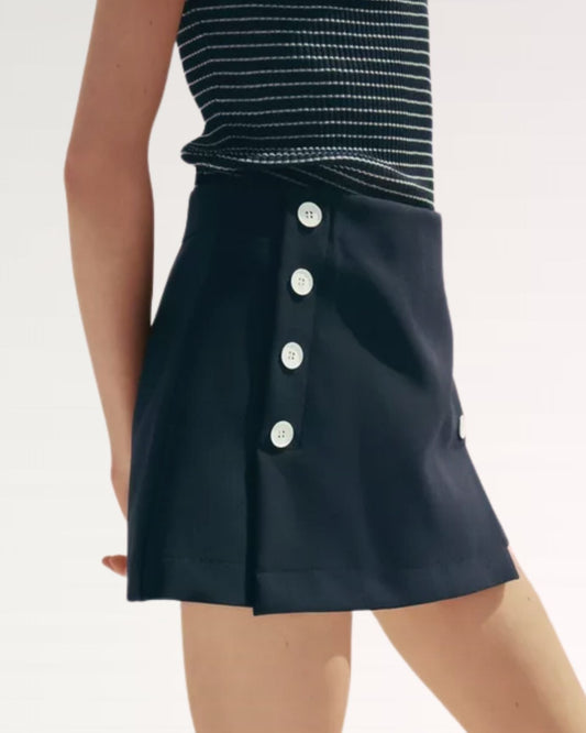Milano High Waisted Midi Skirt with Clean Tailored Lines