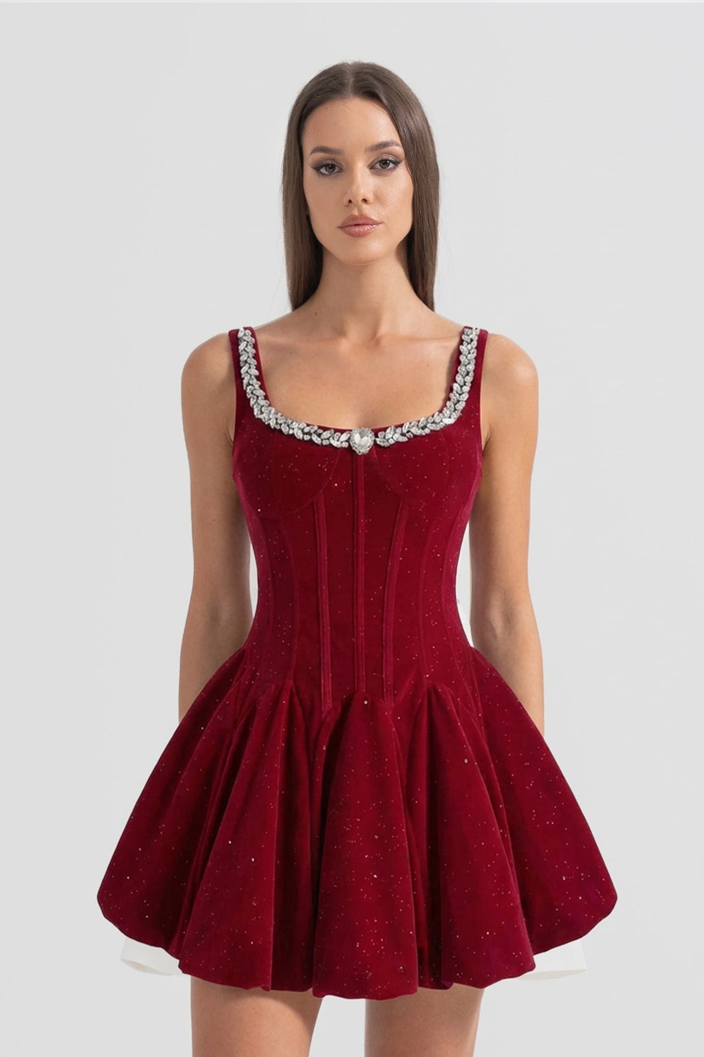 Velvet Corset Mini Dress
