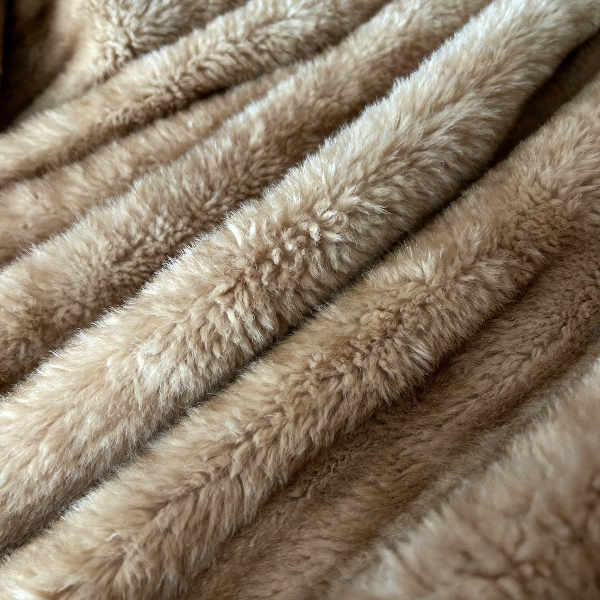 Stone faux fur close-up