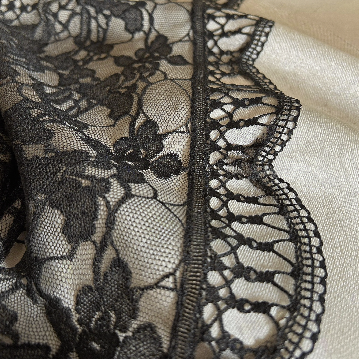 Black lace close-up