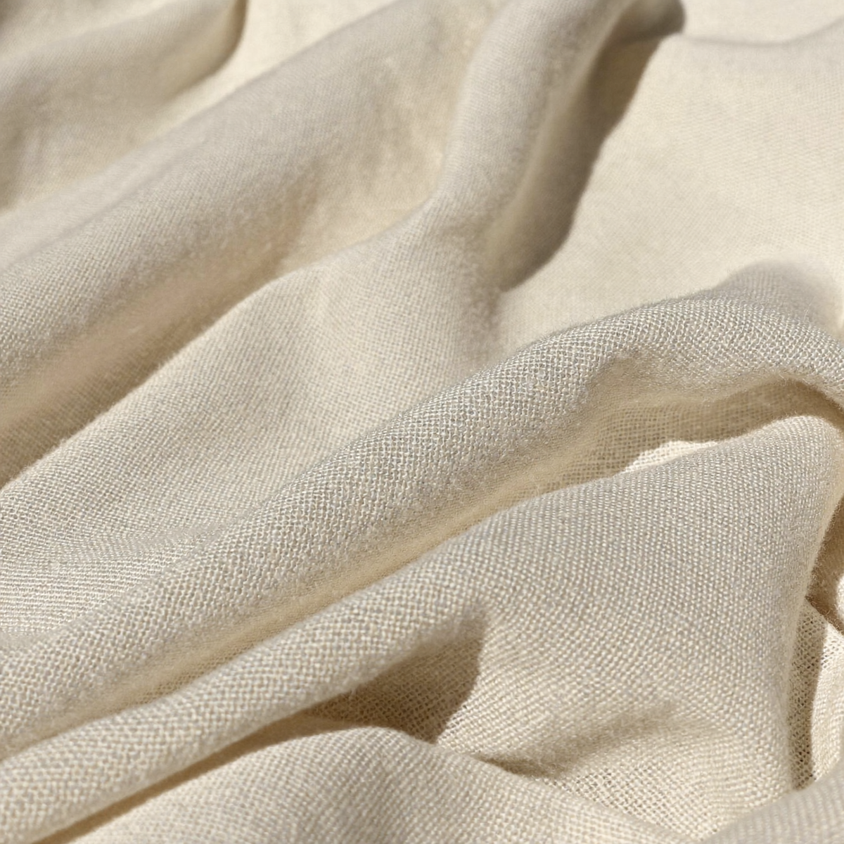 Ivory linen close-up