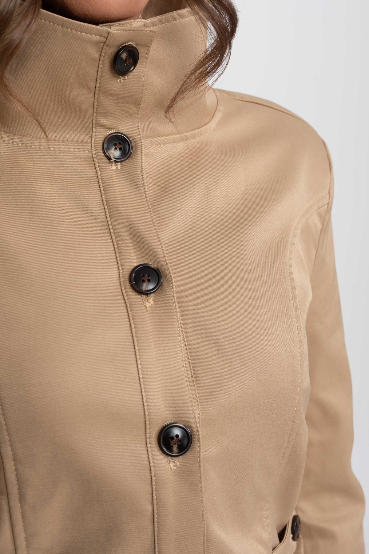 Double-Breasted Cropped Jacket and Mini Skirt Co-ord Set – Khaki – view 10