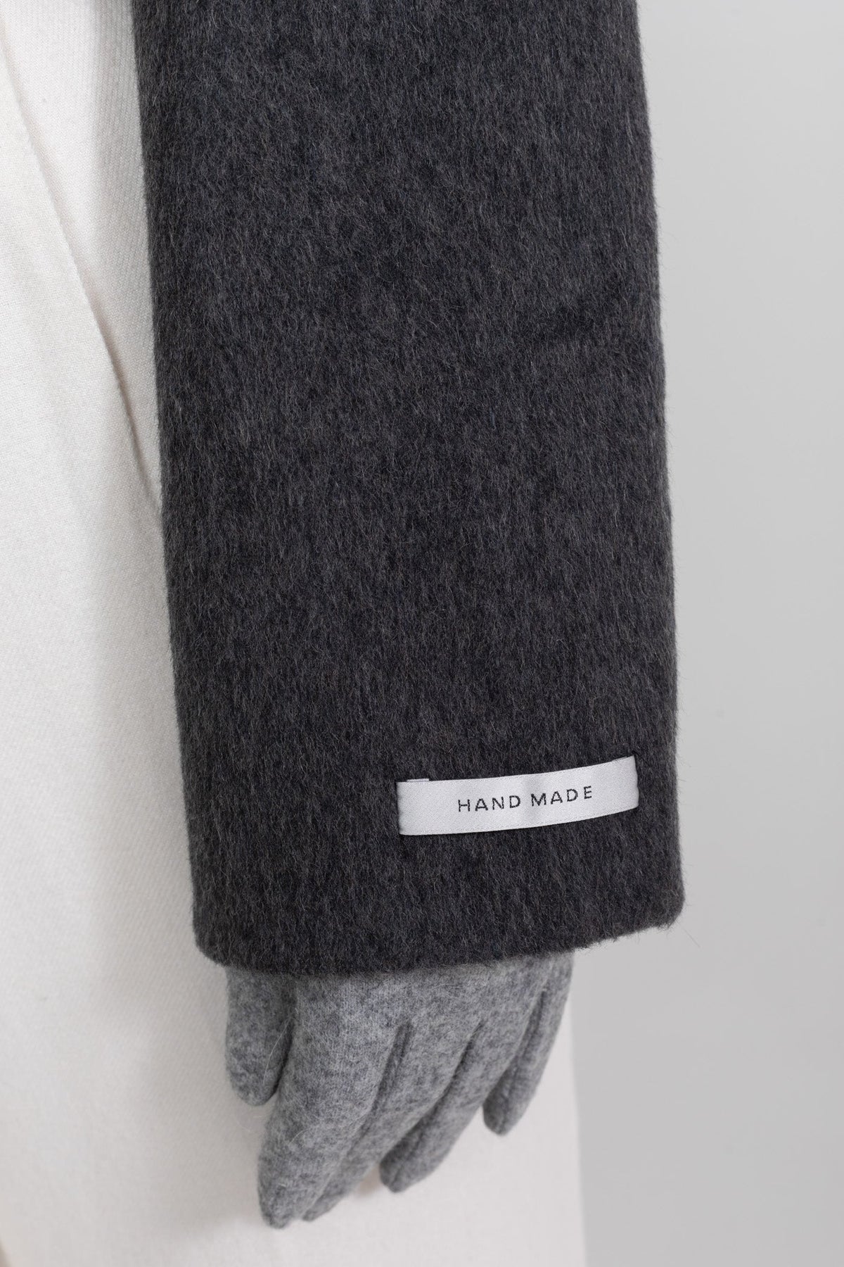 Wool and Cashmere Cropped Jacket – Charcoal Grey – view 5