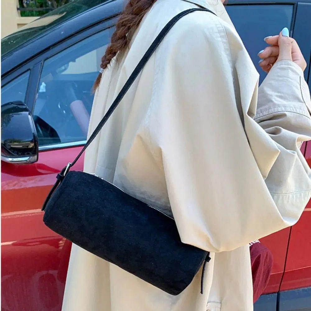 Beatrice Faux Suede Pillow Hobo Shoulder Bag with Zip