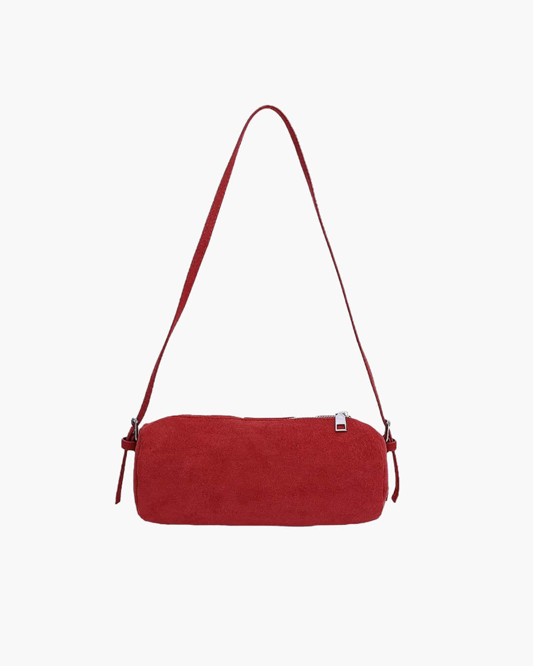 Beatrice Faux Suede Pillow Hobo Shoulder Bag with Zip