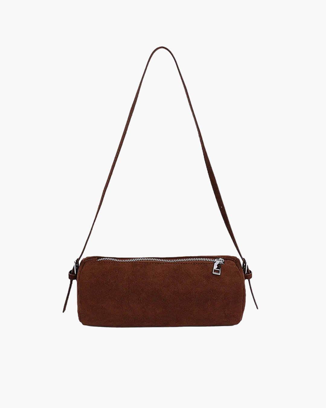 Beatrice Faux Suede Pillow Hobo Shoulder Bag with Zip