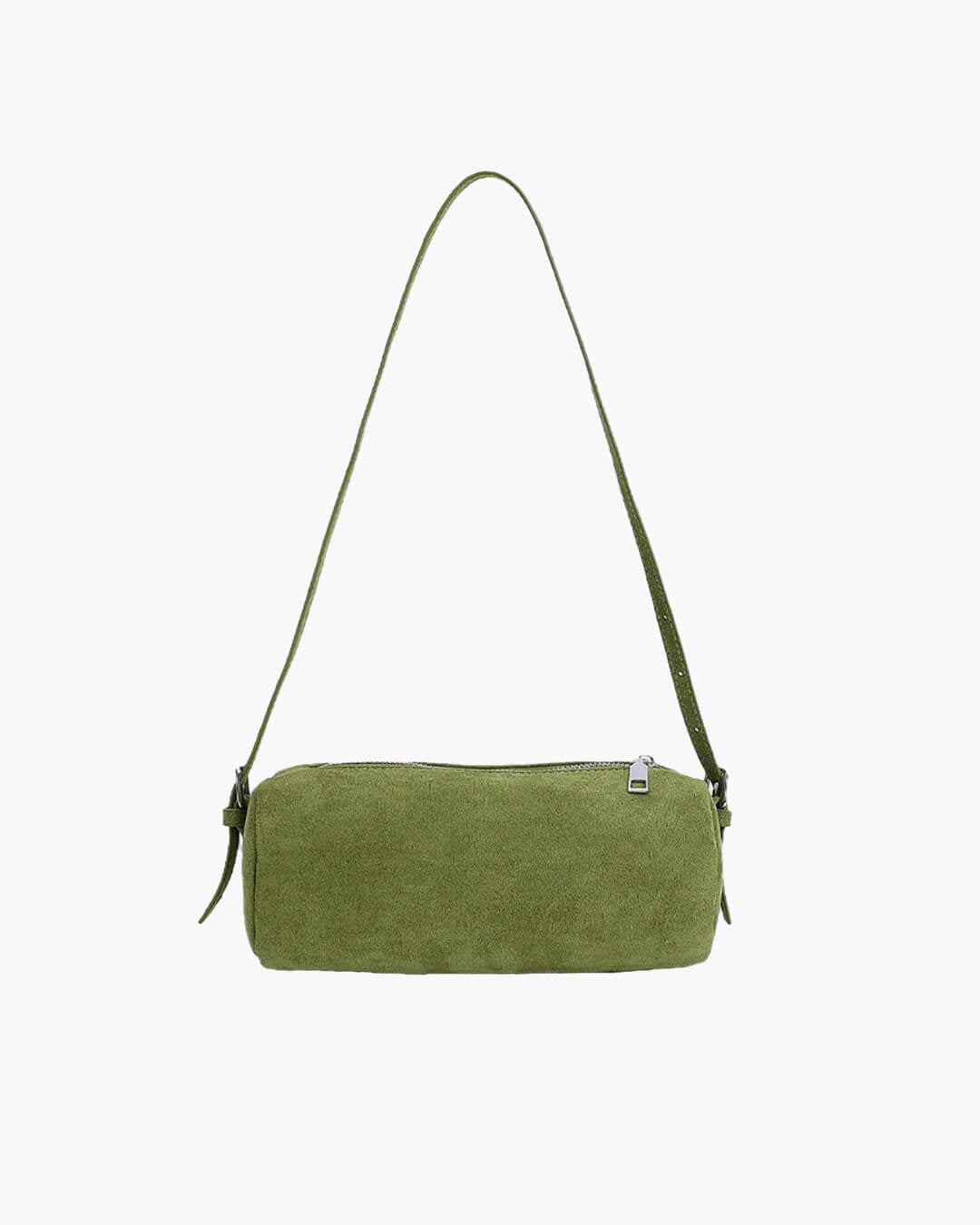 Beatrice Faux Suede Pillow Hobo Shoulder Bag with Zip