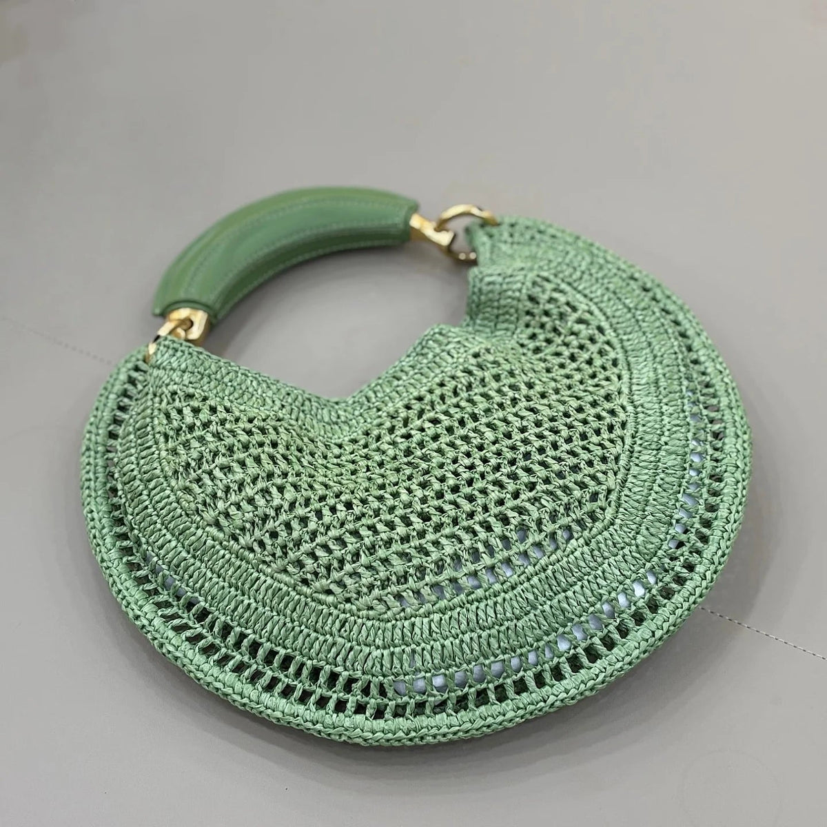 Bianca Crescent Hollow Woven Underarm Bag with Magnetic Closure – view 7