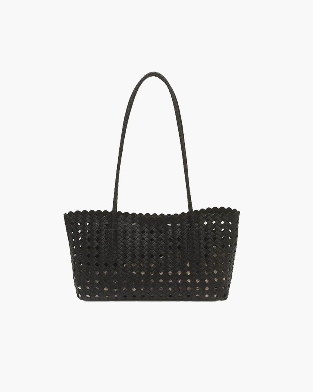 Briana Hollow-Out Woven Shoulder Tote Bag with Open Top – view 2