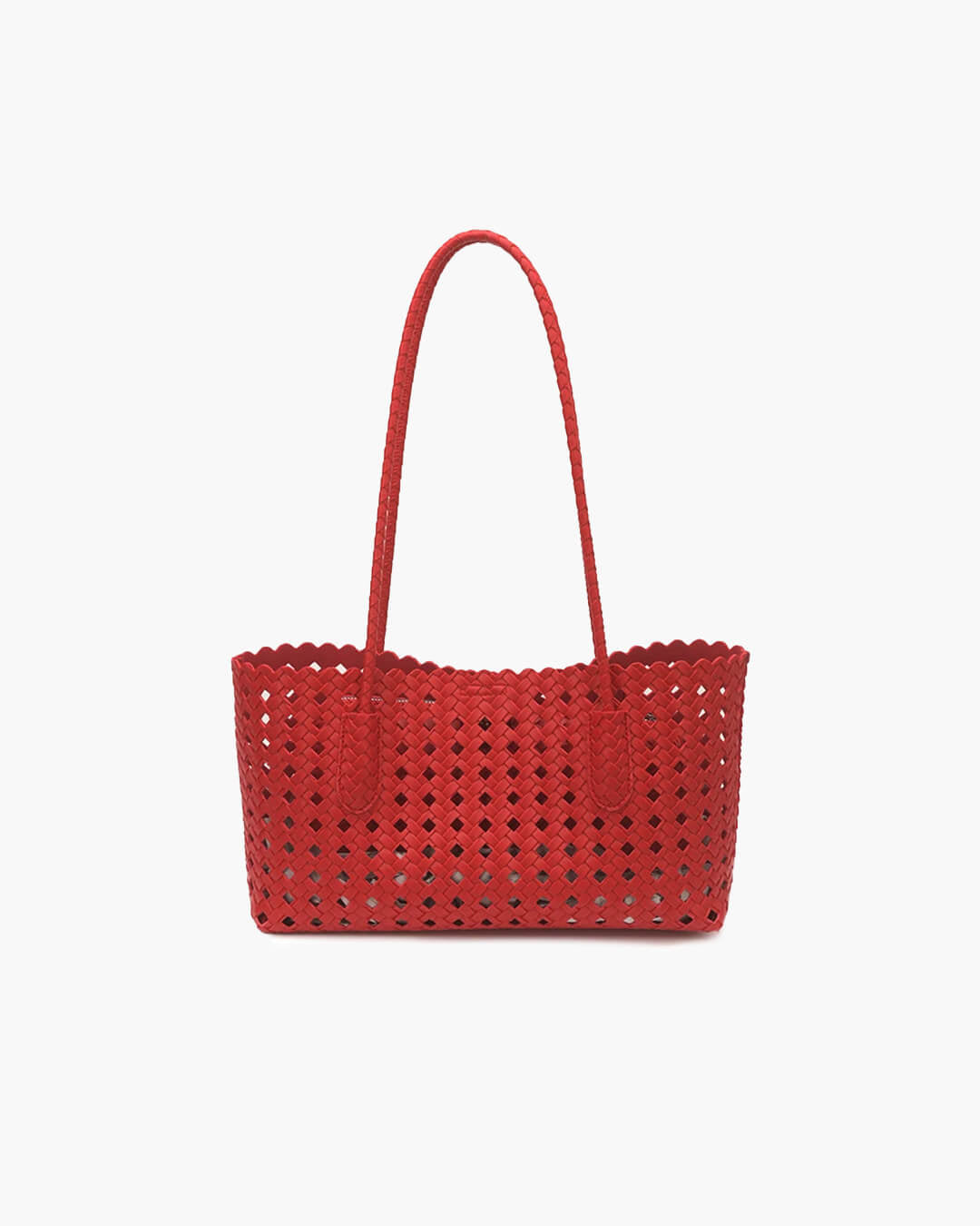 Briana Hollow-Out Woven Shoulder Tote Bag with Open Top – view 9