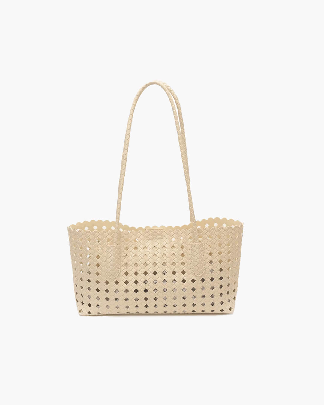 Briana Hollow-Out Woven Shoulder Tote Bag with Open Top – view 10