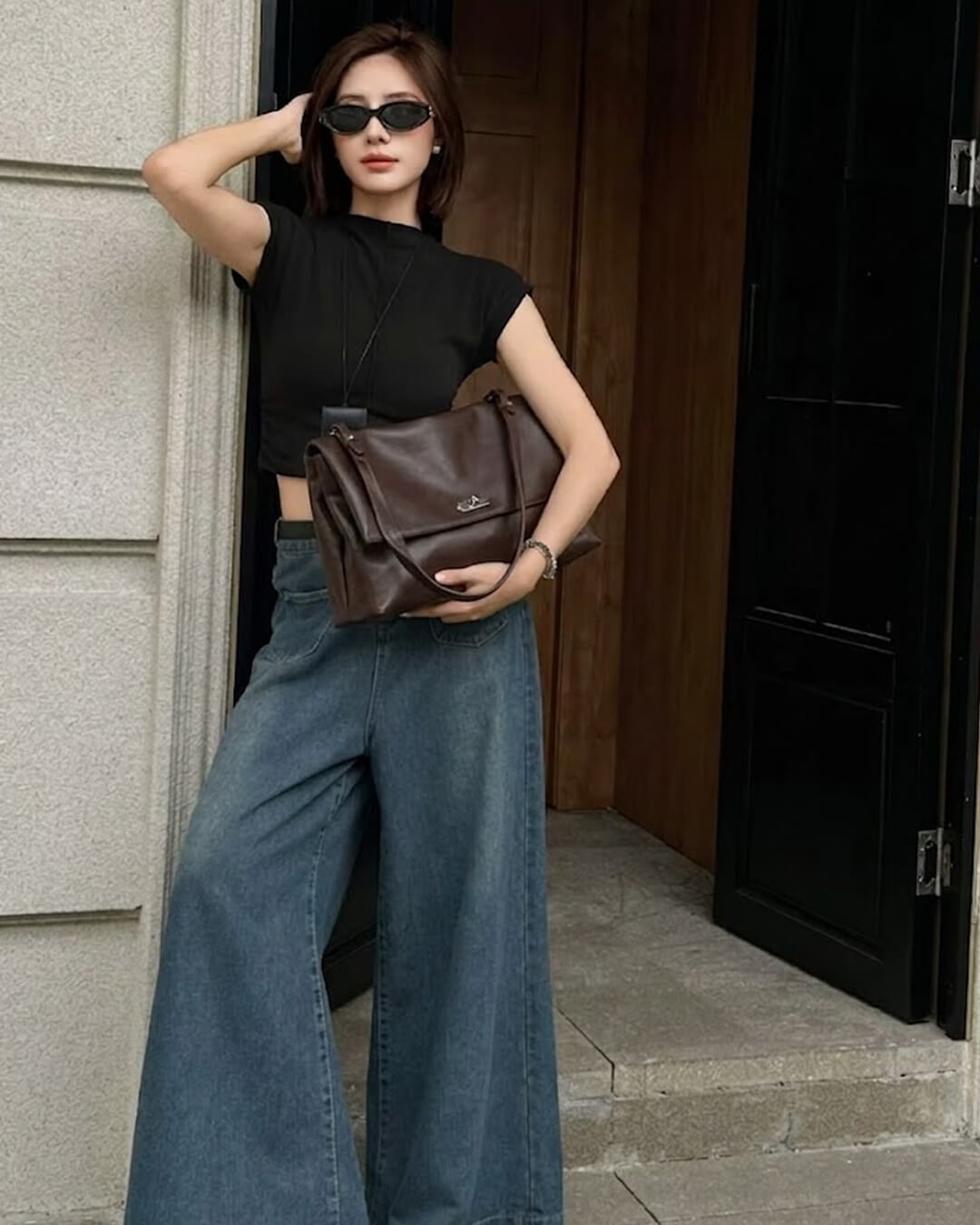 Carla Maxi Flap Vegan Leather Underarm Shoulder Bag – view 11