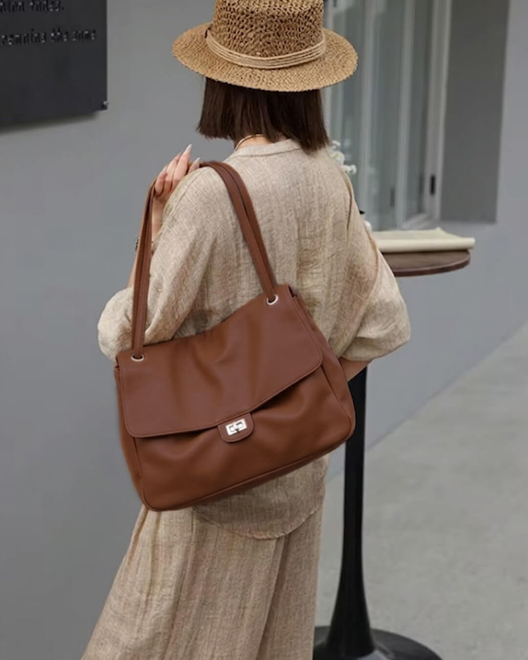 Carla Maxi Flap Vegan Leather Underarm Shoulder Bag – view 13