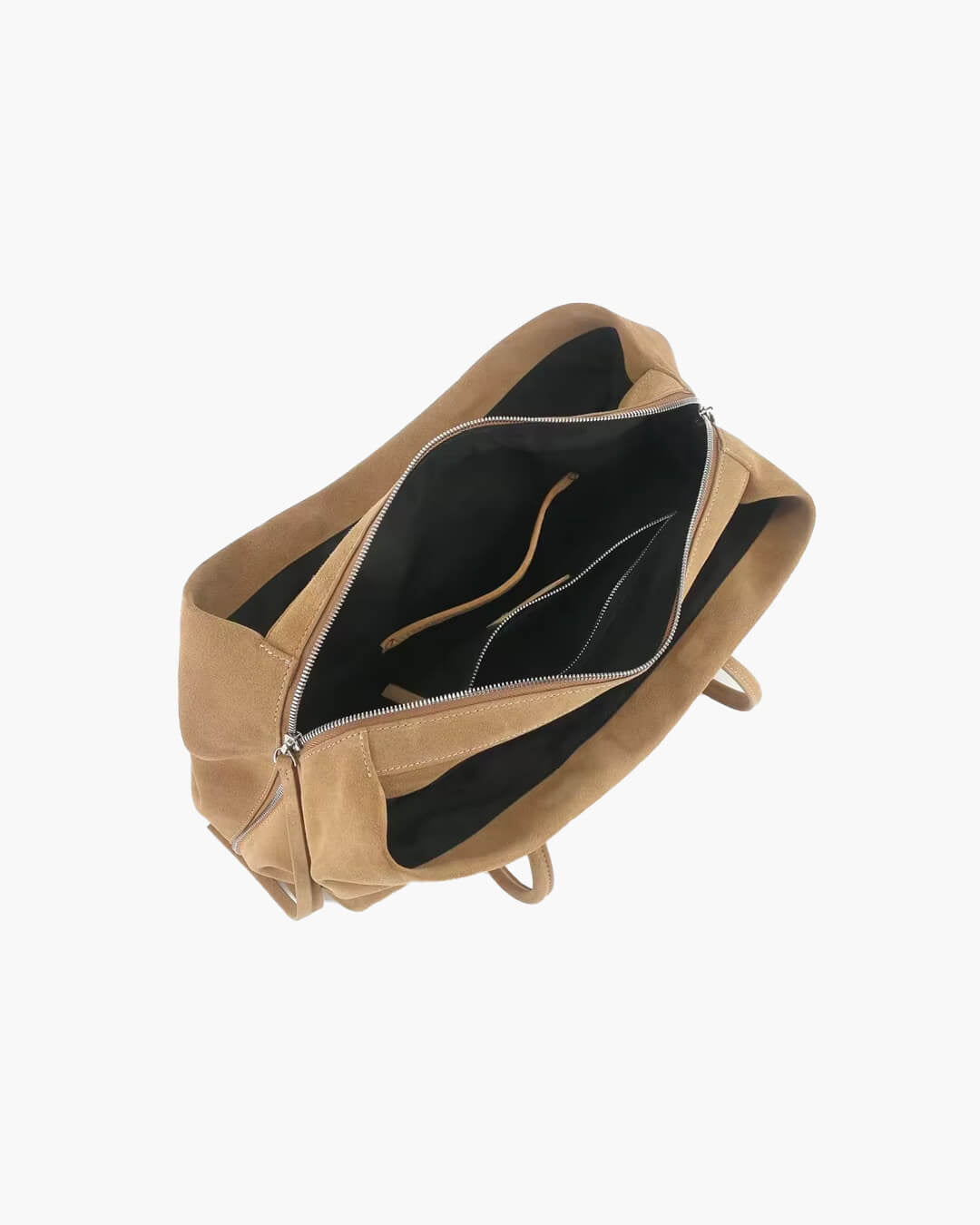 Carly Frosted Faux Suede Tote Bag with Tassel Zip