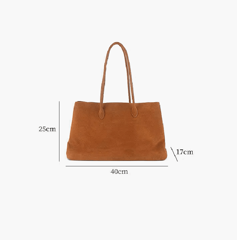 Carly Frosted Faux Suede Tote Bag with Tassel Zip
