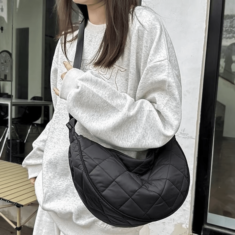 Ella Half-Moon Nylon Crossbody Belt Bag with Adjustable Strap – view 4