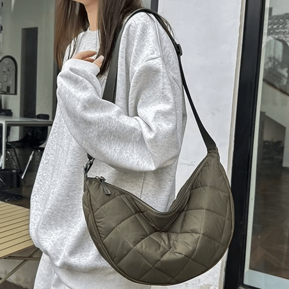 Ella Half-Moon Nylon Crossbody Belt Bag with Adjustable Strap – view 7