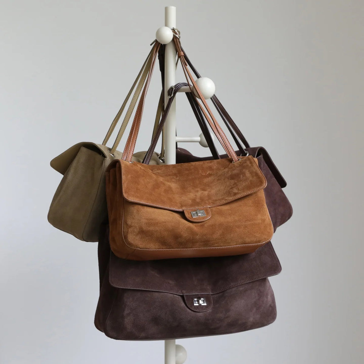 Esther Frosted Vegan Leather Retro Top Handle Tote Bag – view 13